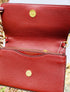 Tory Burch Britten Embellished Combo Crossbody Pebbled Leather Blood Red Floral Tory Burch Handbags & Purses